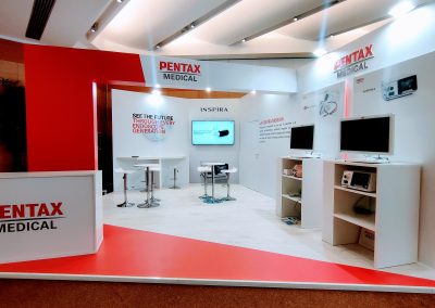 Sstand del nostro cliente Pentax Medical, realizzato con il supporto di Key Comunicazione al 29° Congresso Nazionale delle Malattie Digestive FISMAD a Roma,